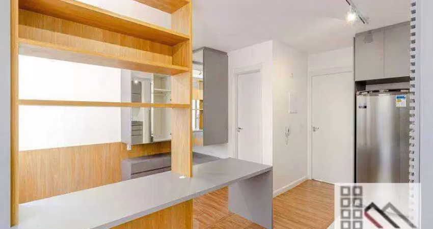 Studio 1 dormitório (28m²), 1 banheiro, semi mobiliado, terraço. a 300 metros da universidade mackenzie