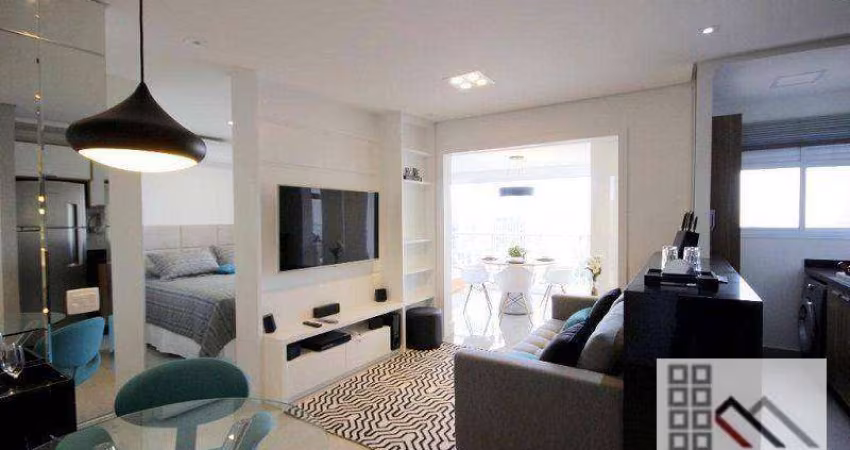 APARTAMENTO 1 DORMITÓRIO (56m²), 1 SUÍTE, VARANDA, DECORADO E MOBILIADO, 1 VAGA. NA JUSCELINO E AO LADO SHOPPING JK