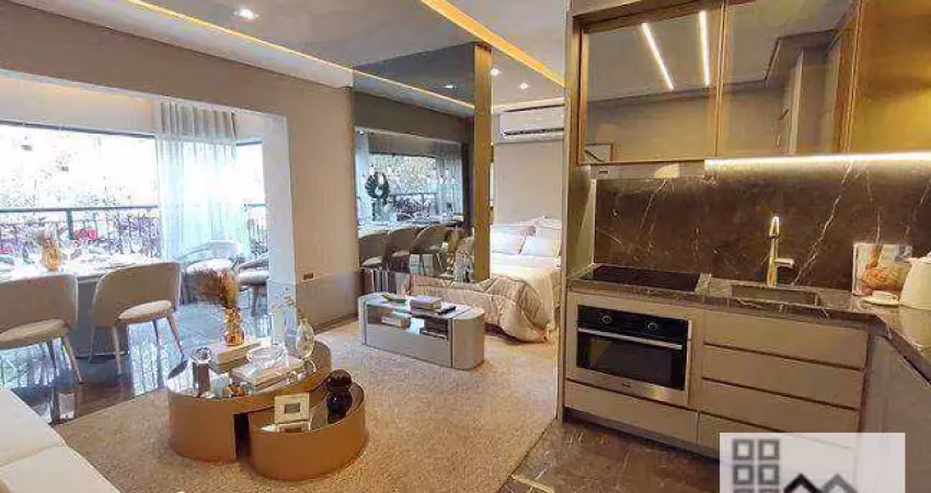 APARTAMENTO 1 DORMITÓRIO (41m²), 1 BANHEIRO, SACADA. A 2 MINUTOS DA ESTAÇAO MOEMA