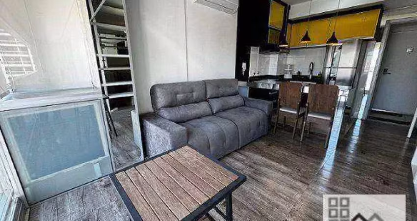 Studio 1 dormitório (33m²), 1 banheiro, 1 vaga, terraço, mobiliado e decorado. ao lado do shopping morumbi