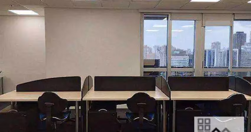 Conjunto comercial (115m²), 2 banheiros, mobiliado, terraço, 2 vagas. ao lado do shopping morumbi
