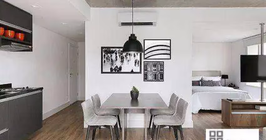Apartamento 1 dormitório (70m²), 1 suíte, totalmente mobiliado, terraço, 1 vaga. a poucos metros da berrini