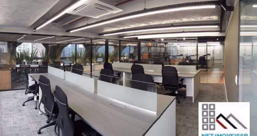 Compra com renda garantida. laje comercial (258,56m²), 6 banheiros, 4 vagas, totalmente mobiliado. no itaim bibi
