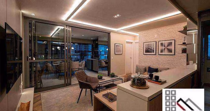 Apartamento 2 dormitórios (76,93m²), 2 suítes, terraço, 1 vaga. a 300 metros da estação brooklin do metrô