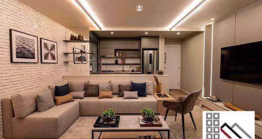 Apartamento 2 dormitórios, porteira fechada (74m²), 2 suítes, terraço, 1 vaga. a 300 metros da estação brooklin