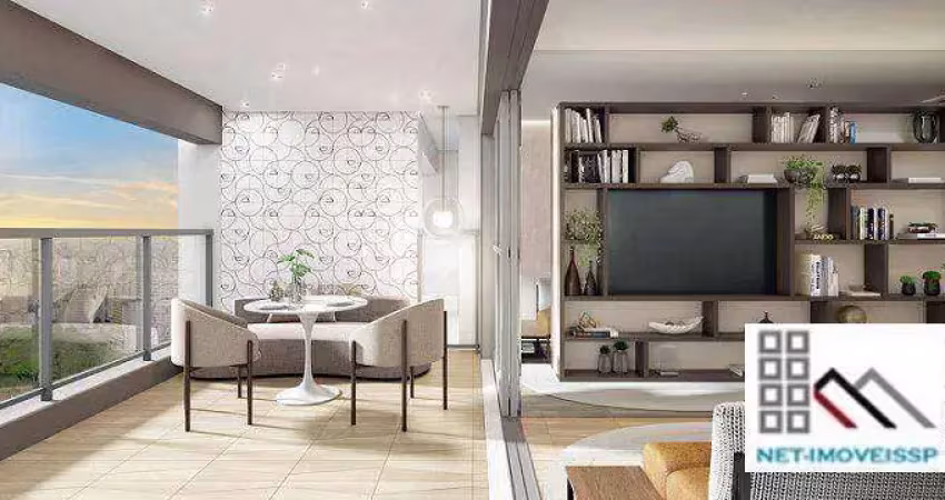 Apartamento 1 dormitório (53,53m²), 1 banheiro, sacada, 1 vaga. a 900 metros da esgação higienópolis/ mackenzie