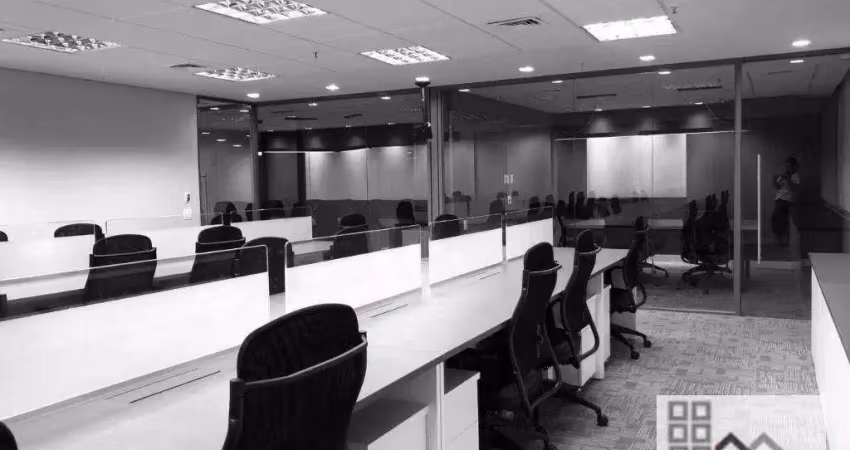 Conjunto comercial (230m²), 4 banheiros, mobiliado, 4 vagas. ao lado do shopping vila olímpia