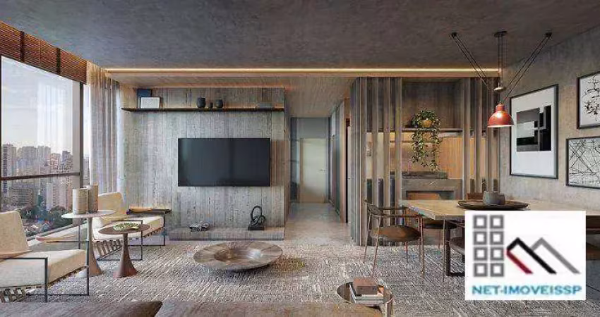 Apartamento 1 dormitório (46,64m²), 1 banheiro, sacada, 1 vaga. próximo do shopping jk iguatemi