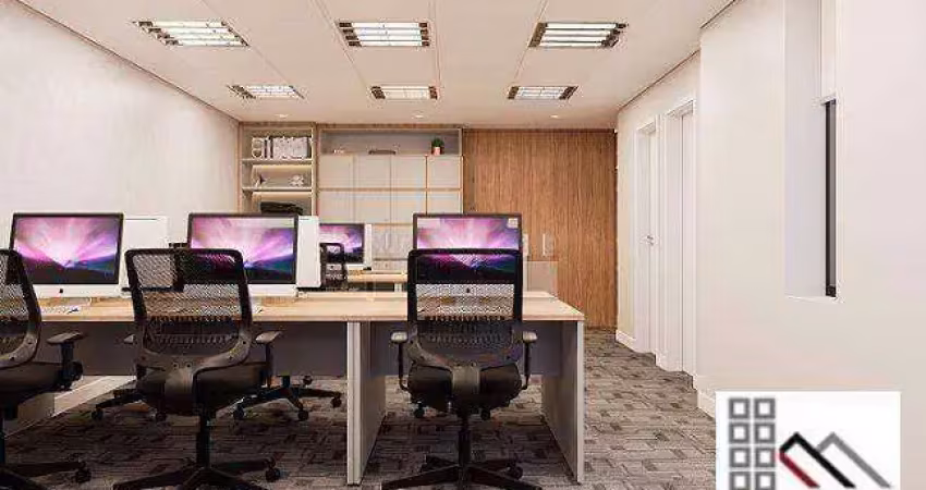 Conjunto comercial (110m²), 2 banheiros, mobiliado, 2 vagas. sob medida no conceito plug&play