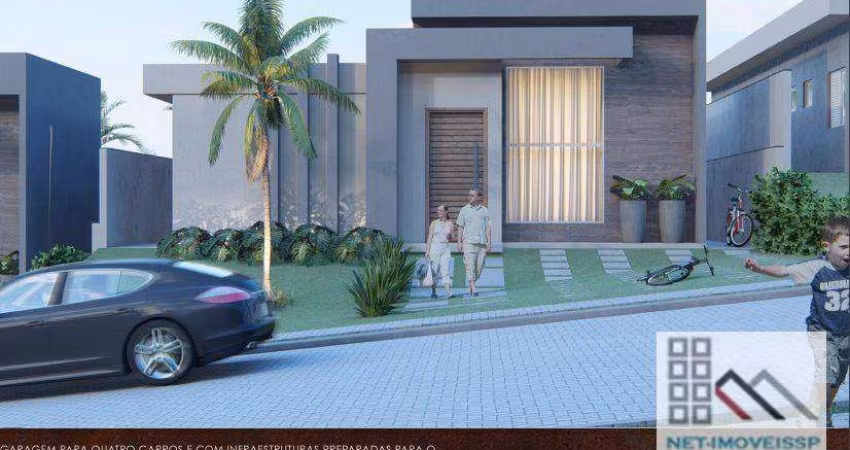 CASA TÉRREA 3 DORMITÓRIOS (156m²), 3 SUÍTES, QUINTAL, 4 VAGAS. LINDA UMA PAISAGEM  TODOS OS DIAS