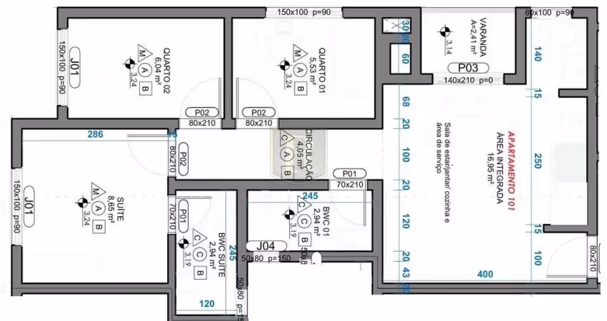 Apartamento para Venda em Guarapuava, Alto da XV, 3 dormitórios, 1 suíte, 1 banheiro, 1 vaga