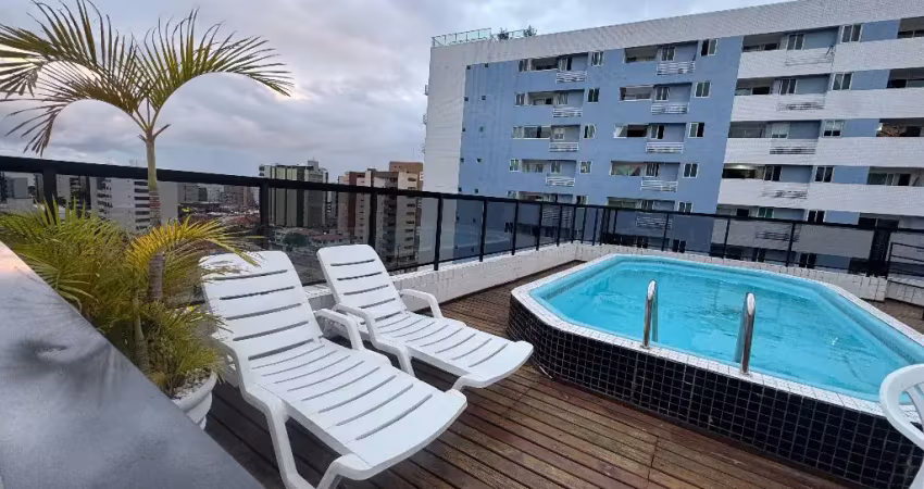 Excelente apartamento todo mobiliado para locação anual com dois dormitório. em cabo branco.