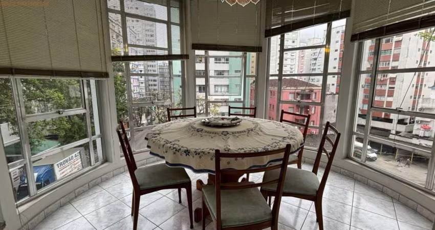 Apartamento pronto, para uso imediato, em edifício charmoso da fase modernista - Praia José Menino/Santos