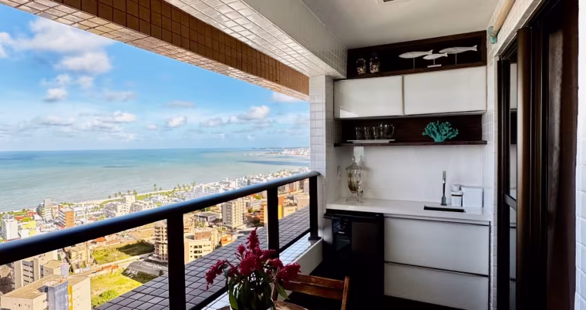 Lindo apartamento com vista mar panorâmica | Andar alto