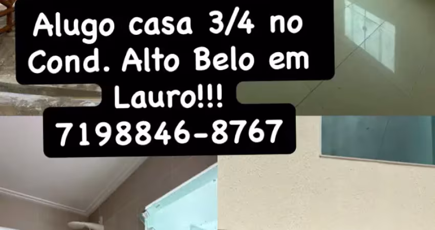 Casa duplex 3/4  no condomínio alto belo na caixa d'agua em lauro de freitas