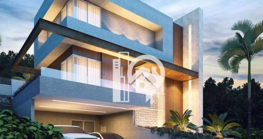 Casa alto padrão com 4 suítes e escritório à venda, 414 m² condomínio alphaville são josé dos campos/sp
