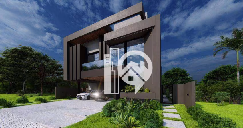 Casa em construção com projeto contemporâneo à venda - Condomínio Alphaville I - SJCampos/SP