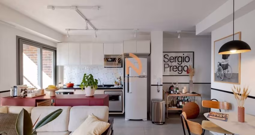 Charmoso Studio mobiliado com quarto fechado no Jardim Paulsta