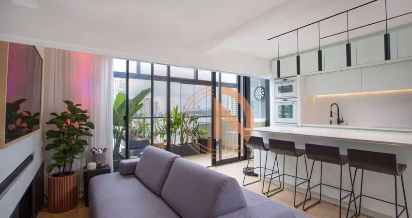 Apartamento mobiliado com acabamentos de alto padrão no campo belo (ao lado do metrô)