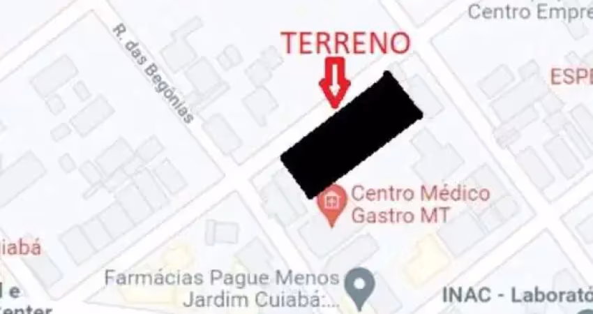Terreno comercial de 1.260m2 no bairro jardim cuiabá