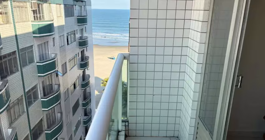 Apartamento com 2 dormitórios com sacada vista mar à venda no bairro guilhermina - praia grande/sp