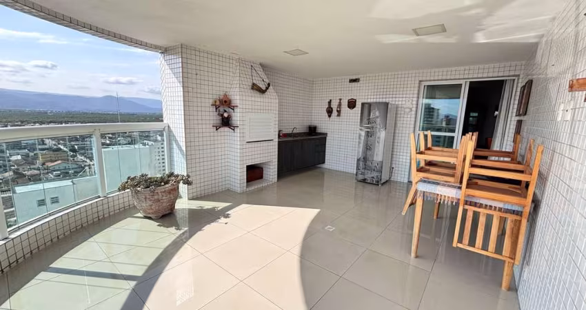 LINDO APARTAMENTO DE 3 SUITES, COM VISTA MAR INCRÍVEL  À VENDA NO BAIRRO TUPI EM PRAIA GRANDE