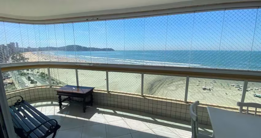 Apartamento alto padrão frente mar 3 suites , 2 vagas mobiliado guilhermina - praia grande - sp