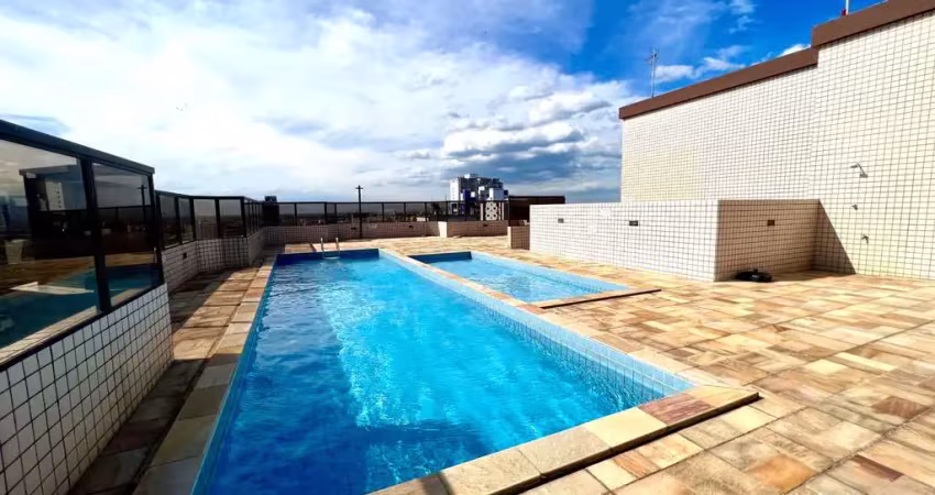 Apartamento à venda no caiçara, praia grande-sp: 2 dormitórios, frente mar, lazer completo na cobertura!