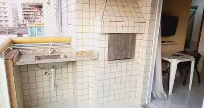 Apartamento mobiliado com churrasqueira na praia grande-sp, tupi, 1 quarto, 1 sala, 1 banheiro, 1 vaga, 55m². venha conferir!