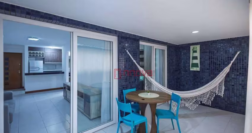 Aluga apartamento com 1 quarto, mobiliado, varanda, armários, ótima localização, vista mar, 60 m² por r$ 2.200/mês - armação - salvador/ba