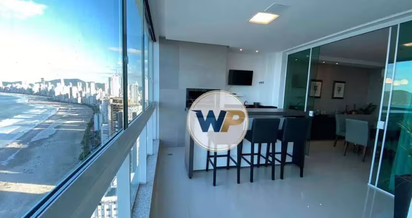 Apartamento com 4 suítes, frente mar para alugar, 216 m² por r$ 27.000/mês - centro - balneário camboriú/sc.