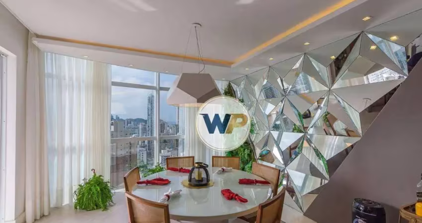 Apartamento finamente mobiliado com 3 suites para alugar, 140 m² por centro - balneário camboriú/sc