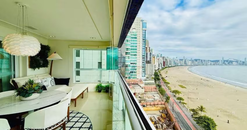 Apartamento frente mar com 3 suítes para alugar, 206 m² por r$ 27.450/mês - barra sul - balneário camboriú/sc.