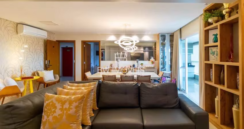 Invent max - apartamento, 3 suítes, mobiliado, alto padrão, 130 m², 2 vgs de garagem, escaninho no andar, village veneza, eldorado