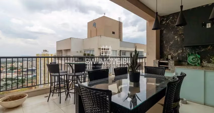 Intense parque cascavel - apartamento cobertura duplex, 4q sendo 2 suítes plenas e 2 americanas, churrasqueira à carvão na varanda, repleto armários, 3 vagas de garagem no subsolo