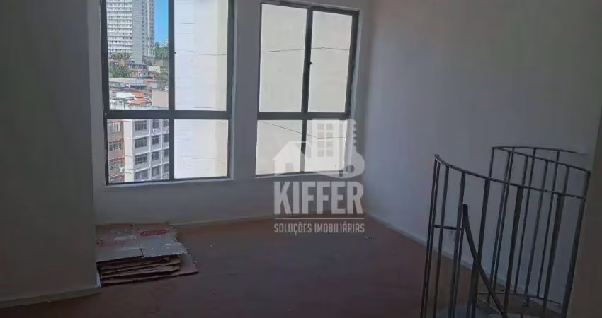 Sala comercial à venda no centro de niterói – 83m², varanda, próxima às barcas e plaza shopping