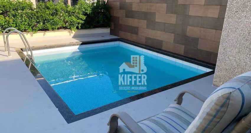 COBERTURA TRIPLEX com 425m² com 4 quartos, 4 suítes, piscina, sauna, sala de fitness, ofurô, churrasqueira, 3 vagas por R$ 2.500.000,00