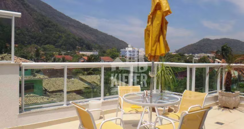 Imobiliária kiffer ferreira anuncia: coberura duplex, 2 banheiros, 2 suítes, 01 quarto, closet, 02 varandas, piscina com aquecimento, vista para a ser