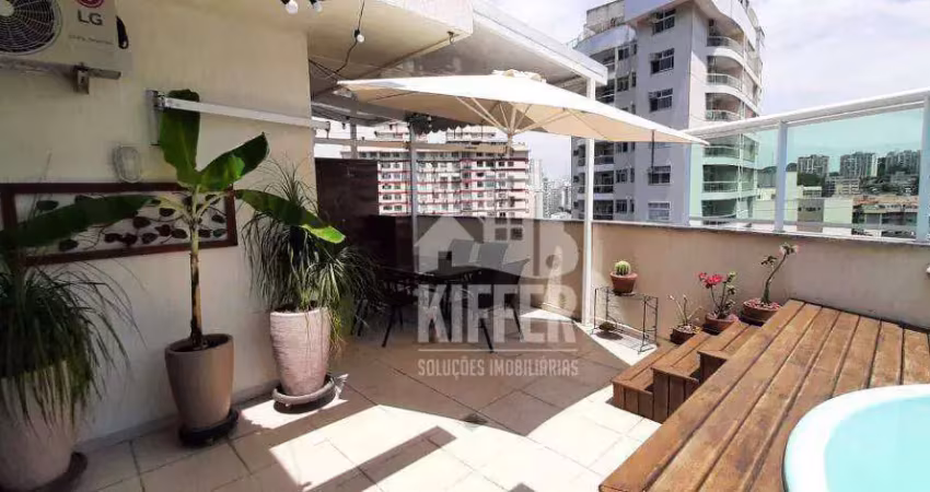 Apartamento duplex com 3 quartos à venda, 187 m² por r$ 1.200.000 - santa rosa - niterói/rj