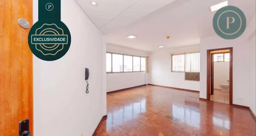 Conjunto comercial 36,19m2 privativos mais uma vaga de garagem, batel, curitiba pr