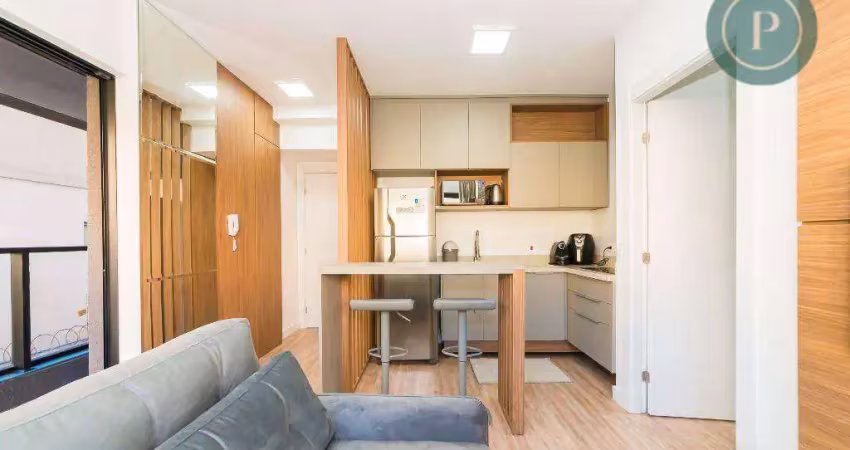 Apartamento para alugar, 30 m² por r$ 4.286,00/mês - bigorrilho - curitiba/pr