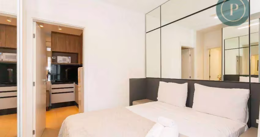 Apartamento com 1 dormitório para alugar, 29 m² por r$ 3.027,00/mês - vila izabel - curitiba/pr