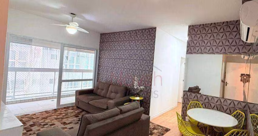 Apartamento, 80 m² - venda por R$ 1.050.000,00 ou aluguel por R$ 6.200,00/mês - Gonzaga - Santos/SP