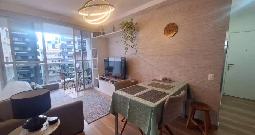Apartamento com 1 dormitório à venda, 65 m² por r$ 520.000 - boqueirão - santos/sp..