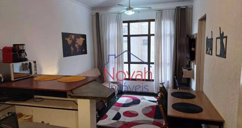 Apartamento/ flat com 1 dormitório à venda, 40 m² por r$ 185.000 - itararé - são vicente/sp