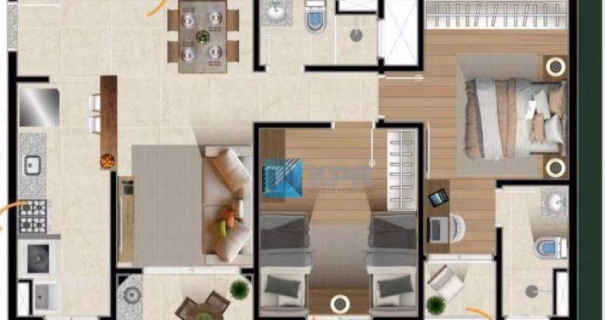 Apartamento à venda com 2 dormitórios, 66 m² - Centro - Jacareí/SP