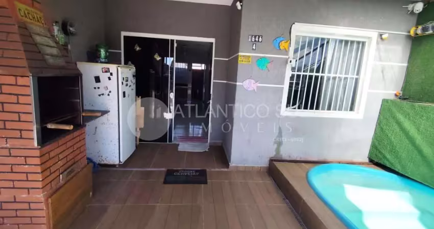 Casa com piscina e 2 quartos, praia de shangri-lá, pontal do parana - pr
