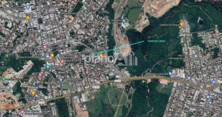 Terreno para aluguel, com 680m², - Centro - Gravataí / RS por R$ 4.300,00