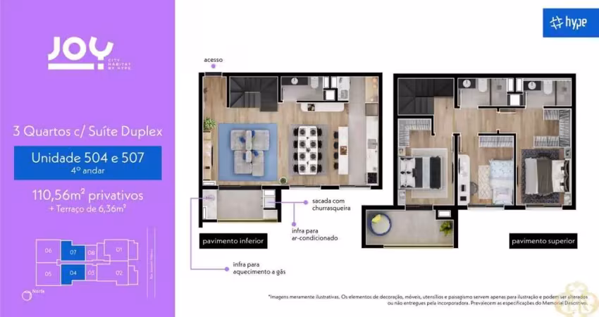 Joy City Habitat - Apartamento à venda no bairro Tingui - Curitiba/PR