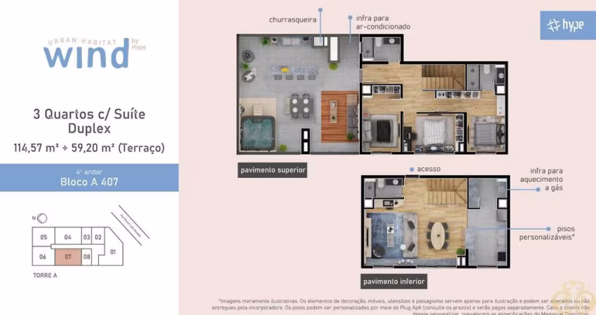 Wind Urban Habitat - Apartamento à venda no bairro Santa Felicidade - Curitiba/PR